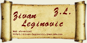 Živan Leginović vizit kartica